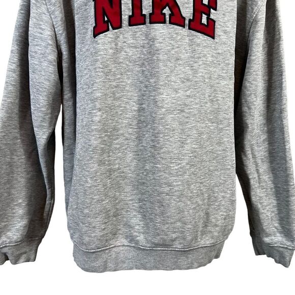 Vintage Early 00s Nike Grey Embroidered Spell Out Sweatshirt - Picture 3 of 10